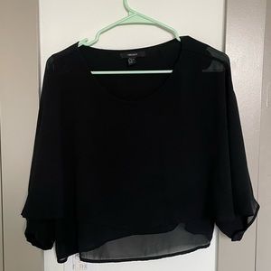 Black Work Top, Batwing Style